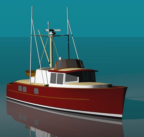 red-hulled Passagemaker Lite 48