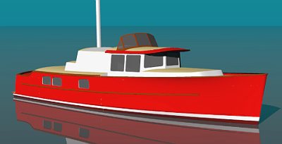 red-hulled Passagemaker Lite 48