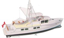 Bruce Alderson rendering of an all-white Passagemaker Lite 46