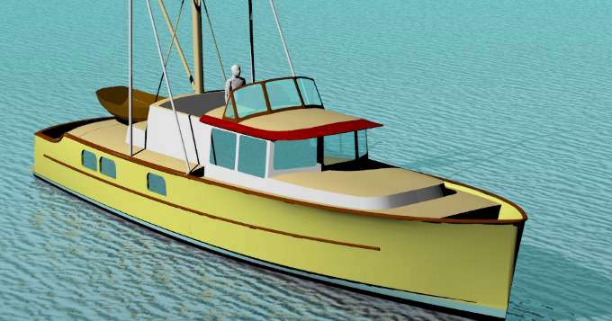 blue-hulled Passagemaker Lite 46 plus